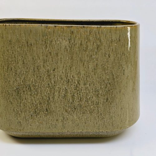 Stilren och modern kruka i glaserad keramik – 25 cm hög