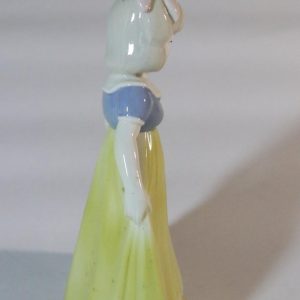 Figurin, flicka med gul blå klänning, GDR
