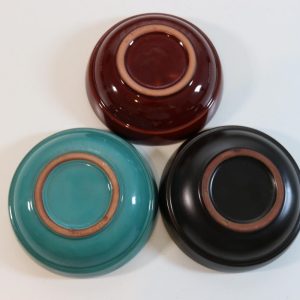 3st skålar, glasyr i olika färger, Made in Sweden