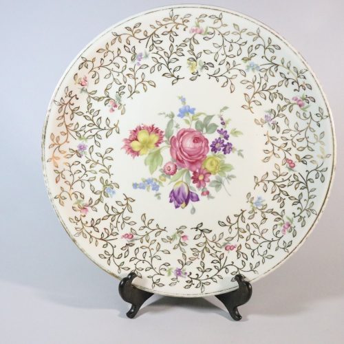 Stort fat med blomdekor, 31cm