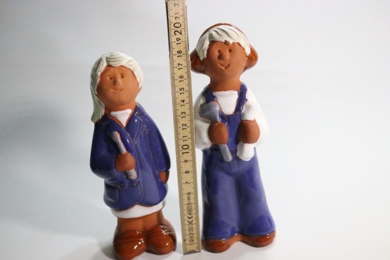 Retro figuriner, ett par, ungersk keramik. storlek ca 20 cm