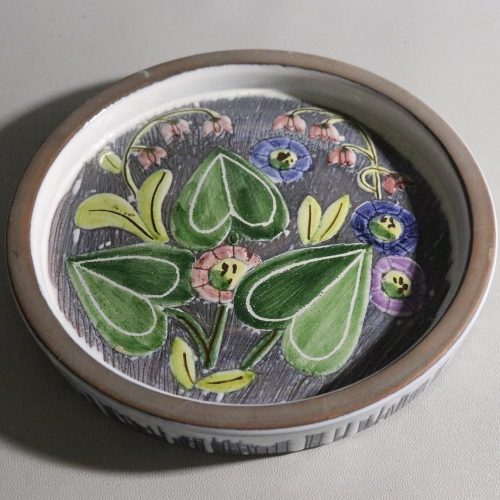 Handgjord Skål med Blomdesign, 19 cm