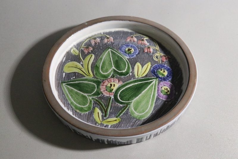 Handgjord Skål med Blomdesign, 19 cm