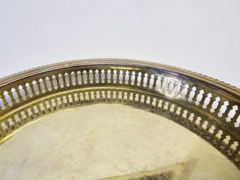 Elegant Bricka – 24k Guldplätering, 24 cm