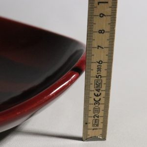 Unik Ekeby Skål i Djärvt Röd och Svart - 22,5 cm