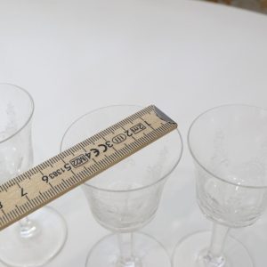 Glasservis med graverad dekor - 6st
