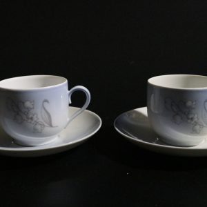 2st koppar med fat, "liljekonvalj" Royal Copenhagen