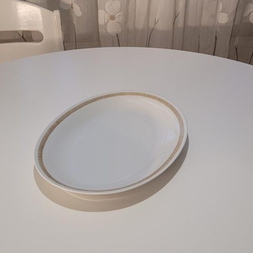 Stor uppläggningsfat Uppsala Ekeby 38,5cm gulddekor 5531