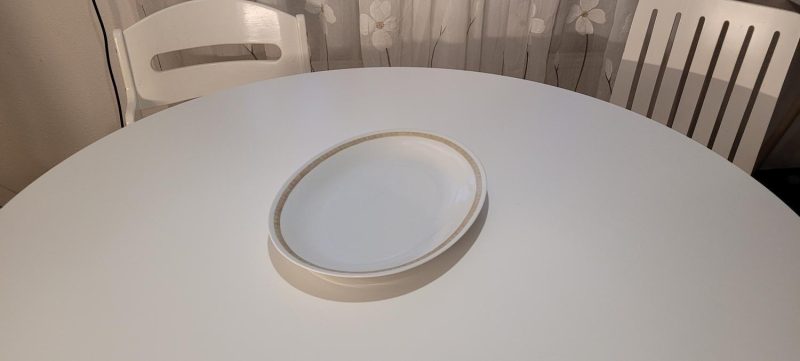 Stor uppläggningsfat Uppsala Ekeby 38,5cm gulddekor 5531
