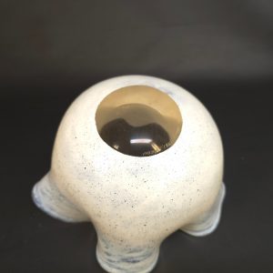 Handgjord Glasvas från Åhus – Unikt Designföremål från 1981