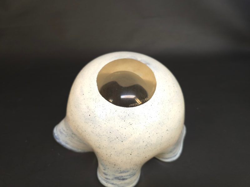 Handgjord Glasvas från Åhus – Unikt Designföremål från 1981