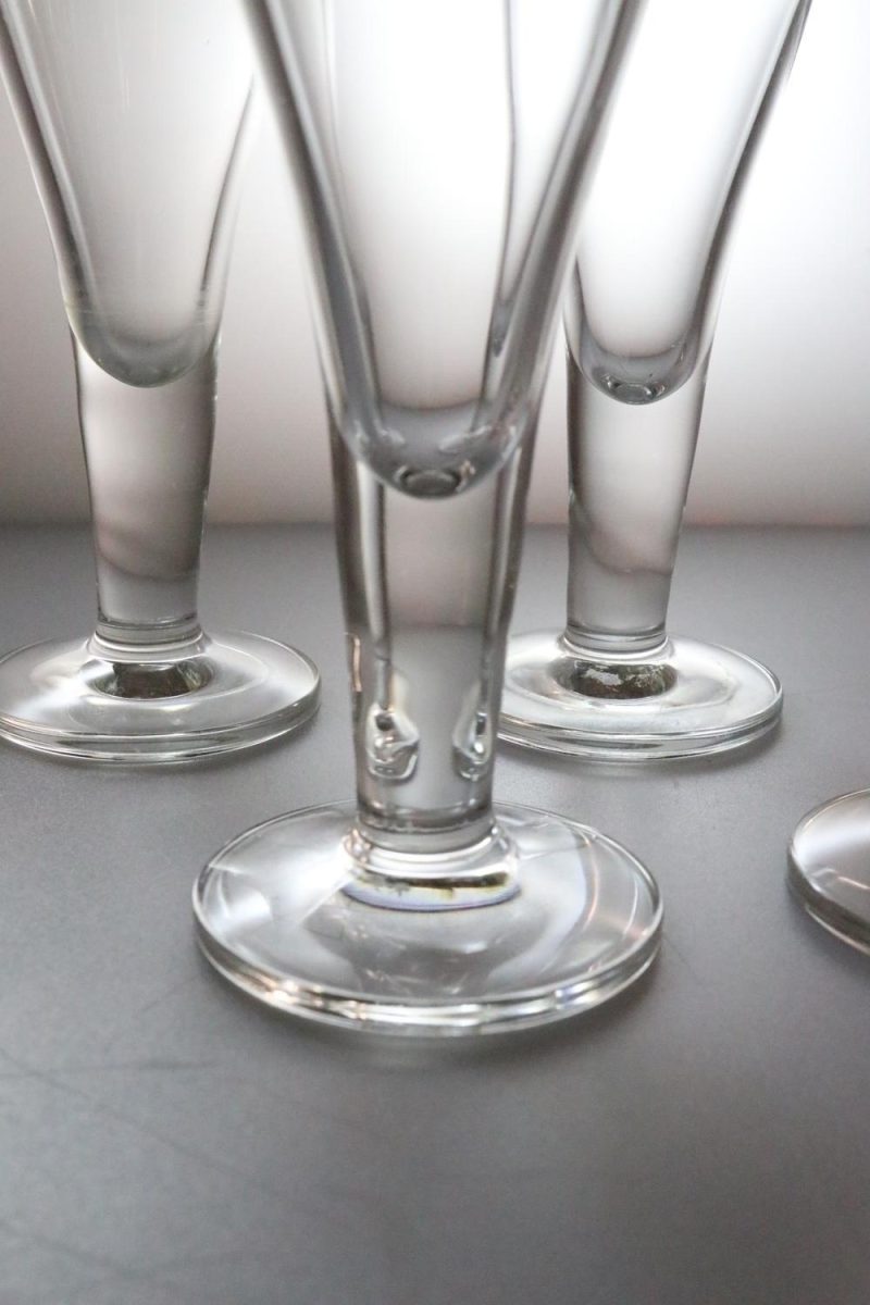 5st stora glas på fot, H23,8cm D6cm