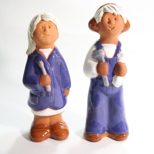 Retro figuriner, ett par, ungersk keramik. storlek ca 20 cm