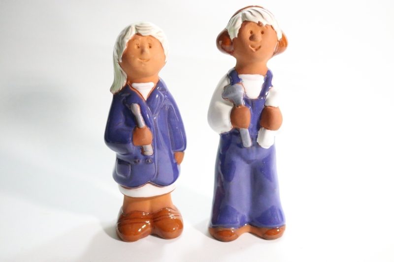 Retro figuriner, ett par, ungersk keramik. storlek ca 20 cm