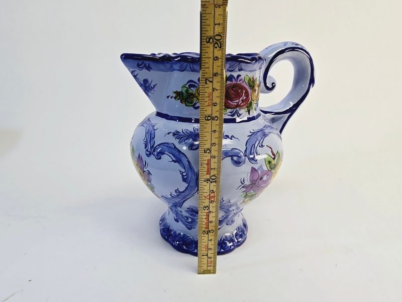 Handmålad Keramikkanna – 20 cm, Tillverkad i Portugal