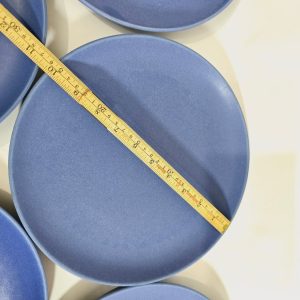 5st stora tallrikar Höganäs Keramik. Ø 26cm. Blåa. M-L Hellgren