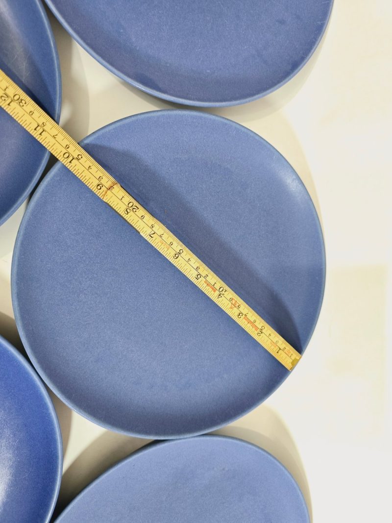 5st stora tallrikar Höganäs Keramik. Ø 26cm. Blåa. M-L Hellgren