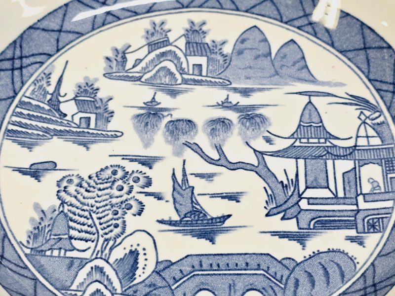 Exklusiv Vintage Djuptallrik från Woods Ware – "Canton" Design