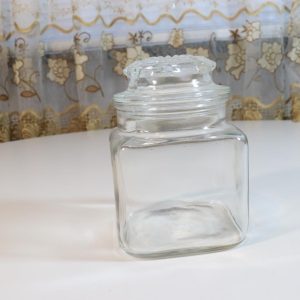 Vas, koboltblå flaskformad med smal hals, keramik, Sweden handmade
