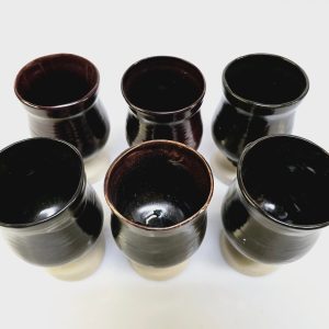 Eleganta handgjorda keramikbägare - Set om 6 stycken