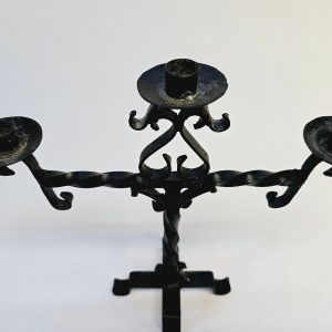 Handsmidd Ljusstake i Järn – 36 cm Hög