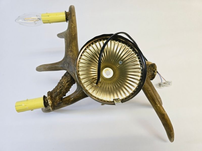 Rustik Vägglampa med Horn – Naturnära Design för Hemmet