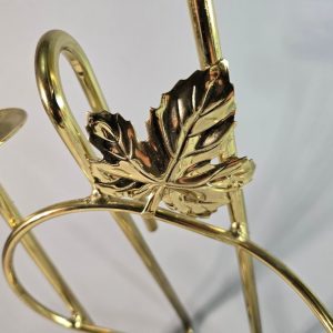 LJUSSTAKE, gulmetall, för två ljus, Made in Sweden