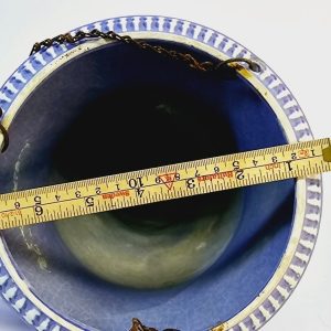 Vacker Hängkruka i Blått - Vintage Keramik, D 18,5 cm