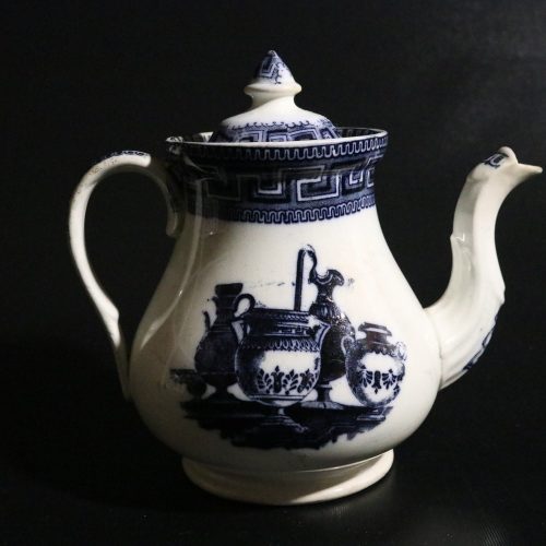 Antik Tekanna med Klassisk Blåvit Dekor - 20 cm