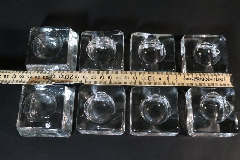 Konstglashyttan Urshult 8 ljusstakar i glas