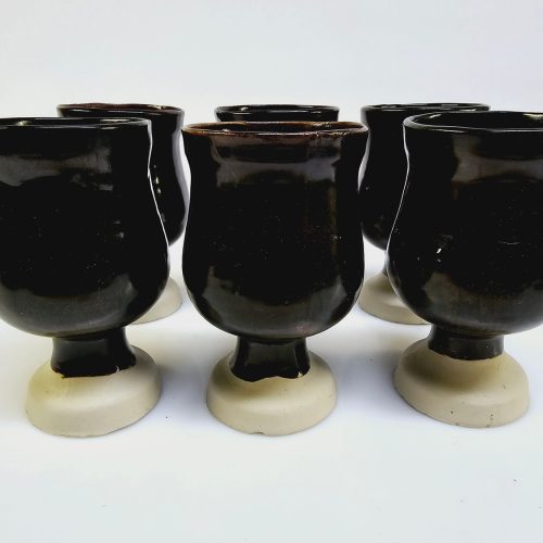 Eleganta handgjorda keramikbägare - Set om 6 stycken