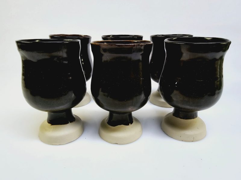 Eleganta handgjorda keramikbägare - Set om 6 stycken