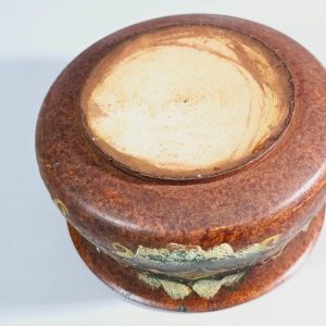 Träskål eller kruka, Allmoge träkruka ; ytterfoder; retro; vintage ; hantverk