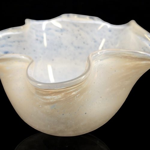Handgjord Glasvas från Åhus – Unikt Designföremål från 1981