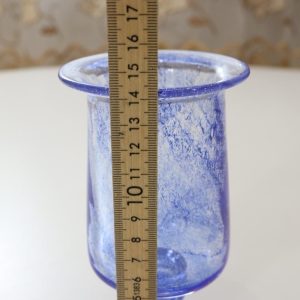 Lila vas på fot, 14cm