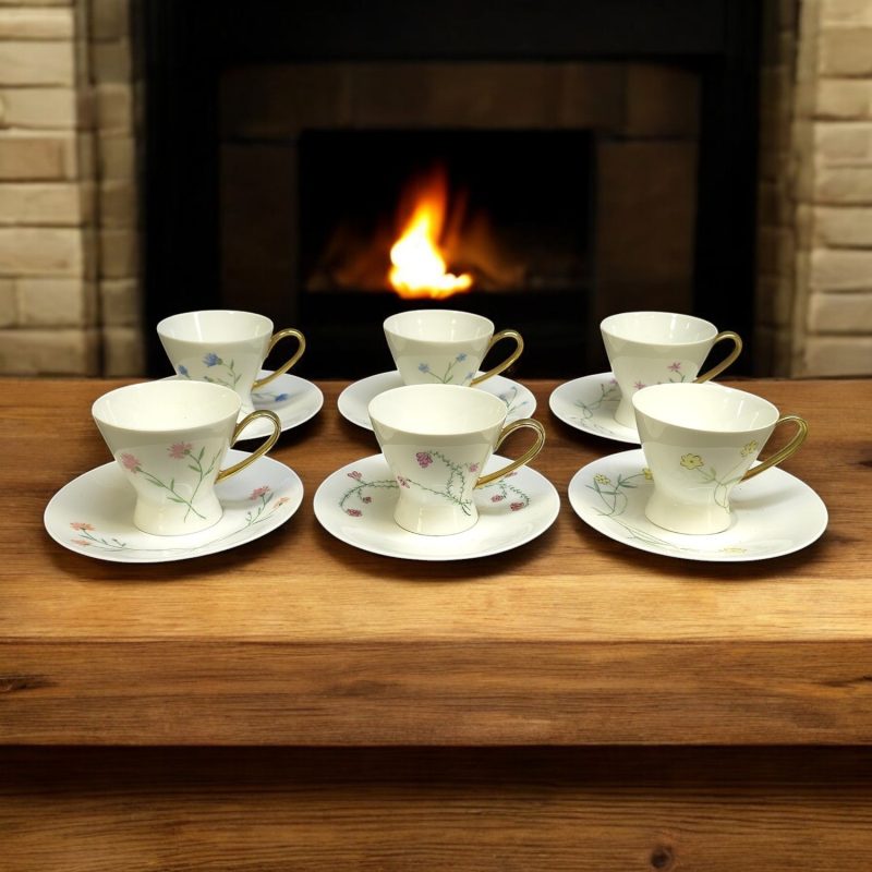 Elegant Rosenthal-servis – 6 koppar med fat