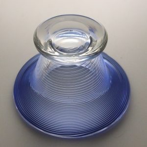 Handblåst Glas Skål – Blå Spiral – Unik Design