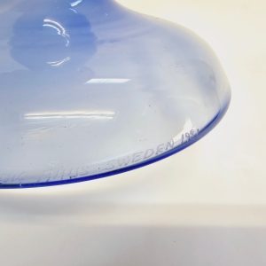 Studio Åhus Signerad Glasljusstake/Lampfot - Blå, Unik Design från 1981