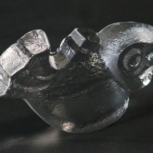 SKRUF Glasbruk Lars Hellsten signerad äldre glasdjur glas djur fisk längd 15cm