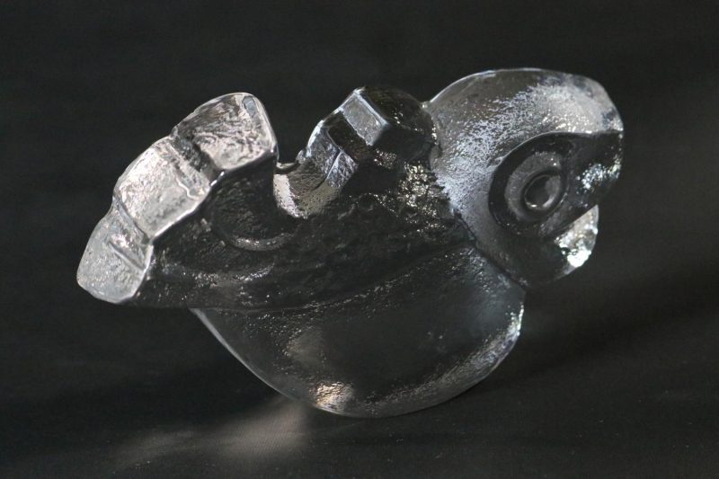 SKRUF Glasbruk Lars Hellsten signerad äldre glasdjur glas djur fisk längd 15cm