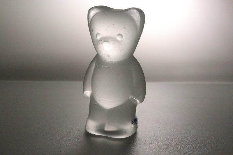 Glasfigurin, nalle, Nybro Sweden 1985