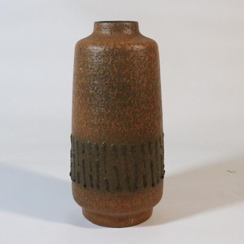 50t Haldensleben VEB keramik orange retro lava vas H23cm Germany Tyskland 3045B