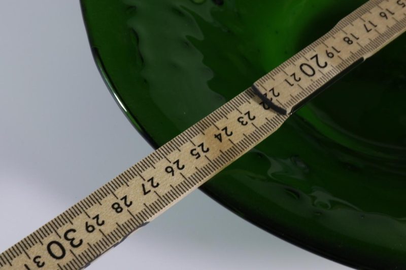Grön glasskål, Siw Steneskog Ek, 26cm