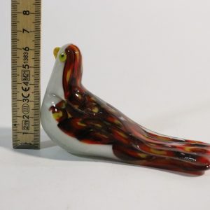 Handgjord Glasfågel – Vacker och Färgstark, 6,5 cm Hög