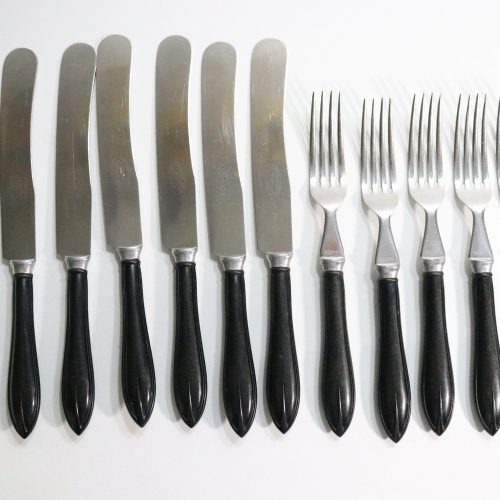 Elegant bestickset – 6 knivar och 5 gafflar i rostfritt stål