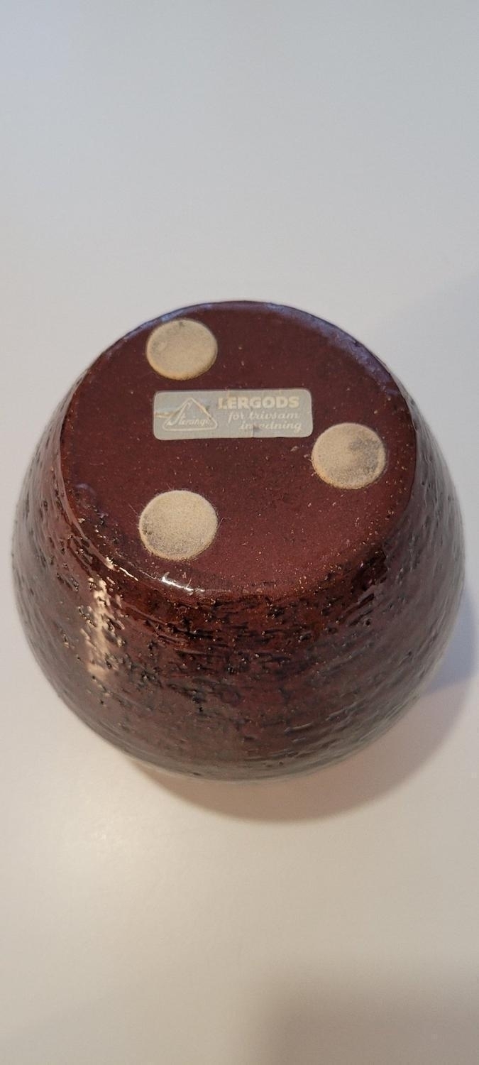 Handmålad vas / krus / burk, Steninge stengods, 12cm