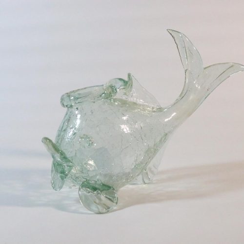 Fisk konstglas. Thure Berglund Stockholms Glasbruk, Skansen, "Skansenglas"