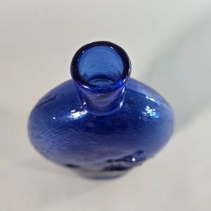 FLASKA / JAKTPLUNTA,glas, blå. Skandinavien. 18/1900-tal