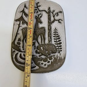 Unik keramikväggplatta av Berth Norrman - Naturskön design från Motala
