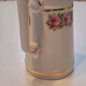 Uppsala Ekeby Gefle kanna med rosa blommor